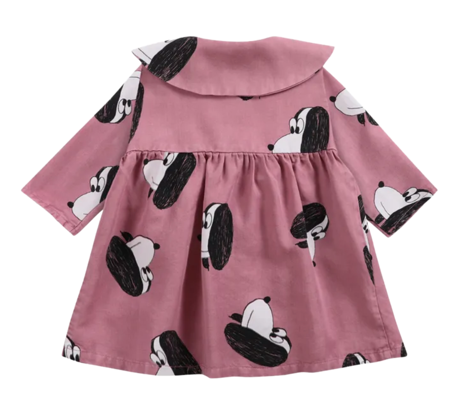 Bobo Choses Dogs Lyocell Baby Dress | Pink