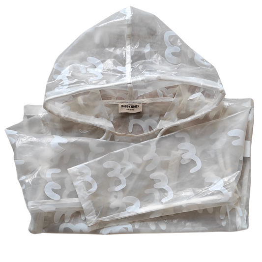 BOBO CHOSES Transparent Bird Print Rain Jacket