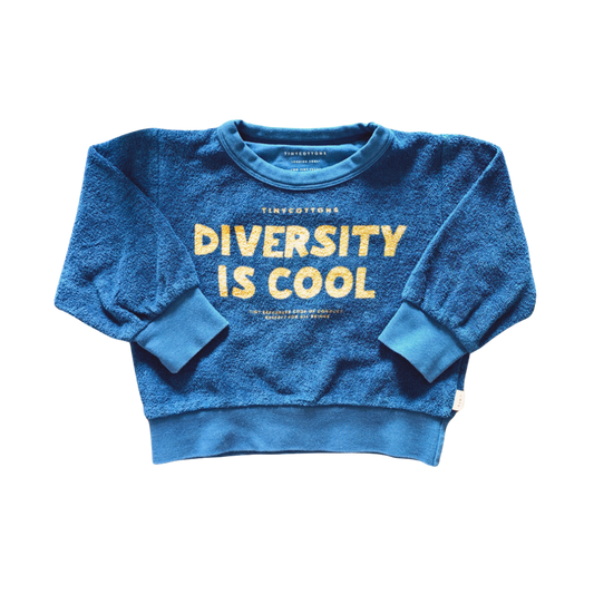 TINYCOTTONS DIVERSITY IS COOL SWEATSHIRT Size 2Y